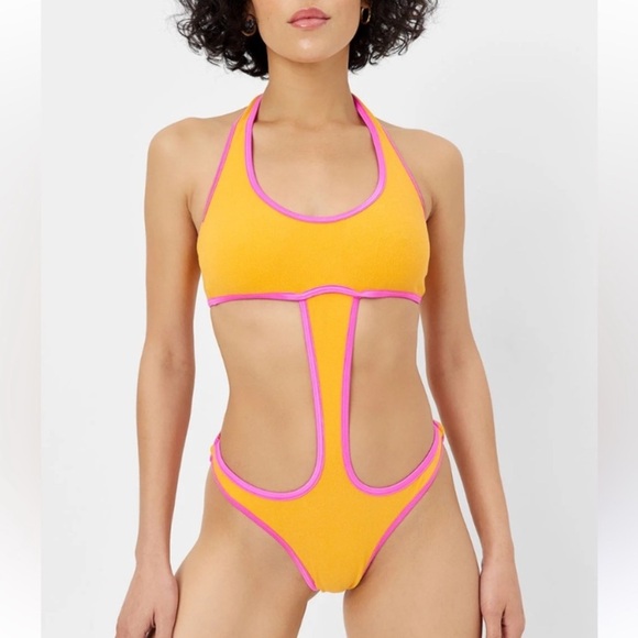 New! Frankie’s bikinis Hayes Terry Monokini One Piece Swimsuit 10707 - Picture 5 of 11